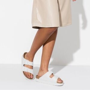 NWT Birkenstock Papillio Arizona Vegan White size 10